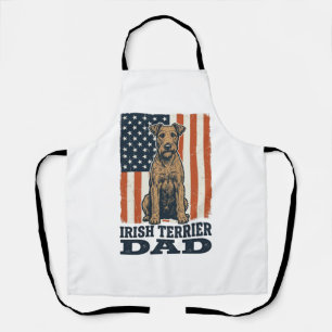 Ierse Terrier Vader Patriottisch Vintage Schort