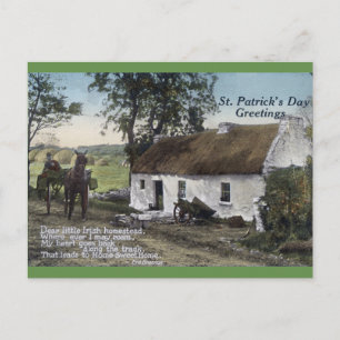  Ierse Thatched Cottage St. Patricks Day Briefkaart