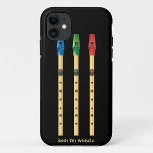 Ierse Tin Whistles zwarte iPhone cover