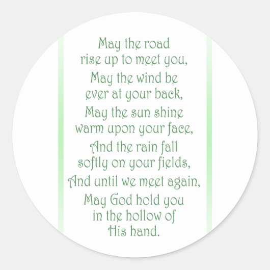 Ierse Toast Ronde Sticker (Voorkant)