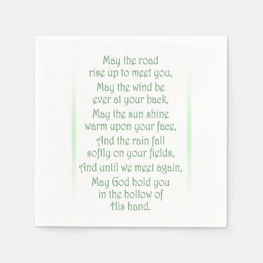 Ierse Toast Servet (Voorkant)