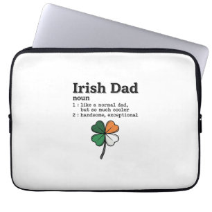 Ierse Vader Grappige Definitie Clover Vintage T-sh Laptop Sleeve
