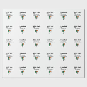 Ierse Vader Grappige Definitie Klaver Vintage T-sh Cadeaupapier