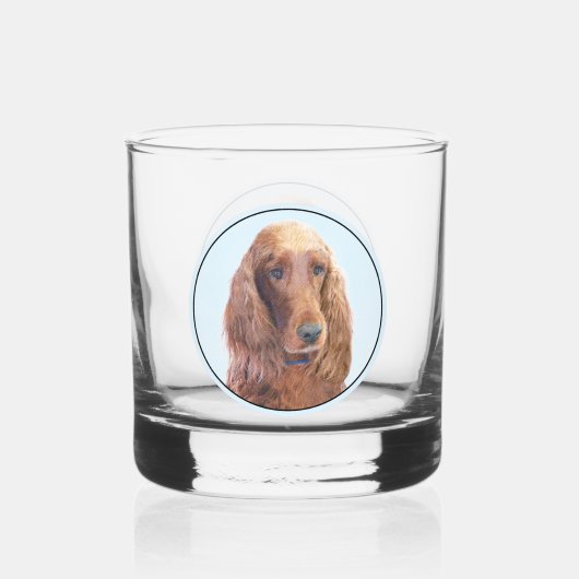 Ierse vereffeningskunst - Cute Original Dog Art Whisky Glas (Voorkant)