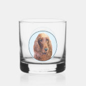 Ierse vereffeningskunst - Cute Original Dog Art Whisky Glas (Achterkant)