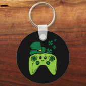 Ierse Videogame Controller St. Patrick-dag Gamer B Sleutelhanger (Voorkant)