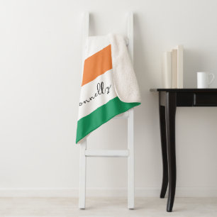 Ierse vlag Colors Irish Surname Custom Sherpa Deken