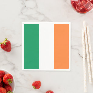 Ierse vlag driekleur patriottische Sint Patrick's Servet