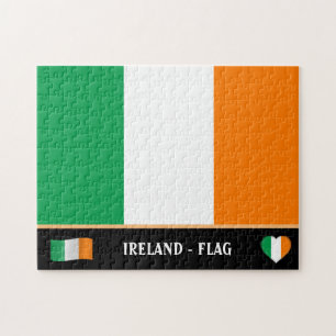 Ierse vlag en Iers land/Ierland Legpuzzel