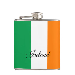 Ierse vlag en reizen Ierland/sportfans Heupfles