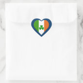 ierse vlag en shamrock hart sticker (Tas)