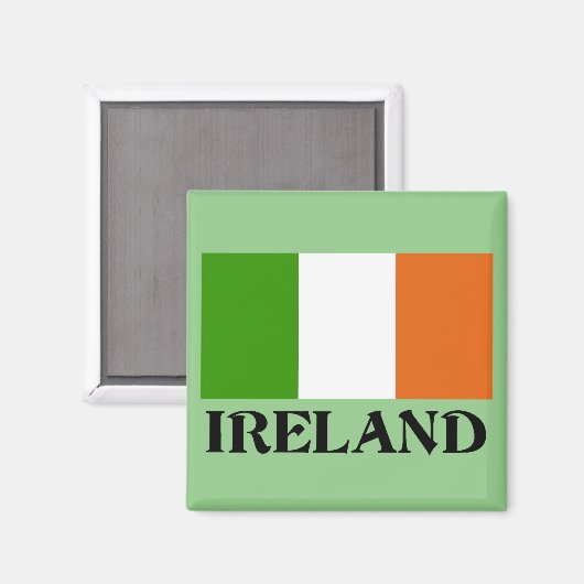 Ierse vlag, geëtiketteerd, magneet (Voorkant / Achterkant)