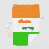 Ierse vlag golfhanddoek (Insitu)