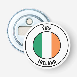 Ierse vlag: groots patriottische bottenopener button flesopener