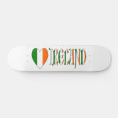 Ierse vlag Hart & Woord Ierland Skateboard (Horizontaal)