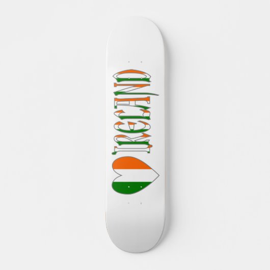Ierse vlag Hart & Woord Ierland Skateboard (Voorkant)