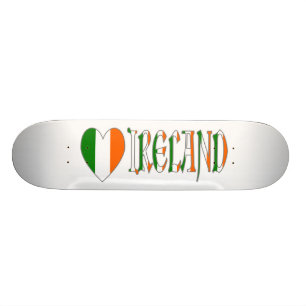 Ierse Vlag Hart & Woord Ierland Skateboard