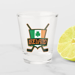 Ierse vlag Ice Hockey Logo Shot Glas