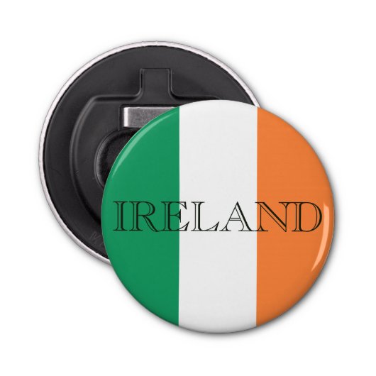 Ierse vlag Ierland bot Button Flesopener (Voorkant)