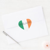 Ierse vlag Ierland stijf Hart Sticker (Envelop)