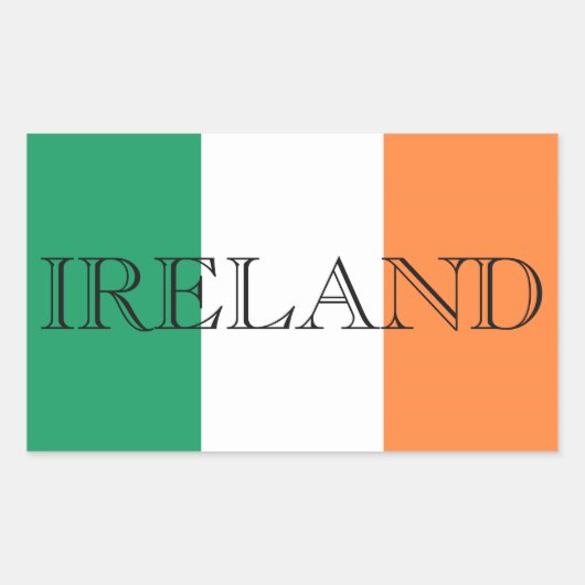 Ierse vlag Ierland stijf Rechthoekige Sticker (Voorkant)
