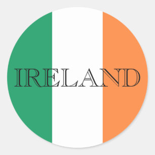 Ierse vlag Ierland stijf Ronde Sticker