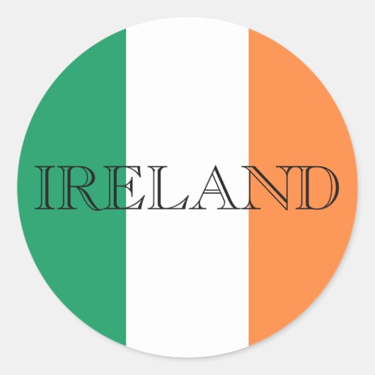 Ierse vlag Ierland stijf Ronde Sticker (Voorkant)