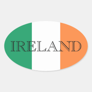 Ierse vlag Ierland stkcn Ovale Sticker