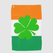 Ierse vlag & Ierse golf-/sportgolf Dublin Golfhanddoek (Voorkant)
