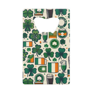 Ierse vlag Ierse Shamrock Keltische St Patricks Da Kredietkaart Flessenopener