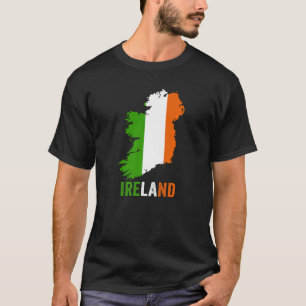 Ierse vlag Ik hou van Ierland Pride Map Mannen Vro T-shirt