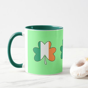 Ierse Vlag Kleur Shamrocks Mok
