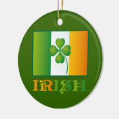 Ierse vlag met Clover Ornament Keepomwille Gift (Links)