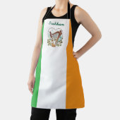 Ierse vlag met  harp en Shamrock Custom Schort (Insitu)