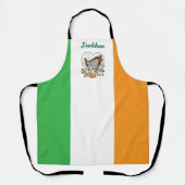 Ierse vlag met  harp en Shamrock Custom Schort (Voorkant)