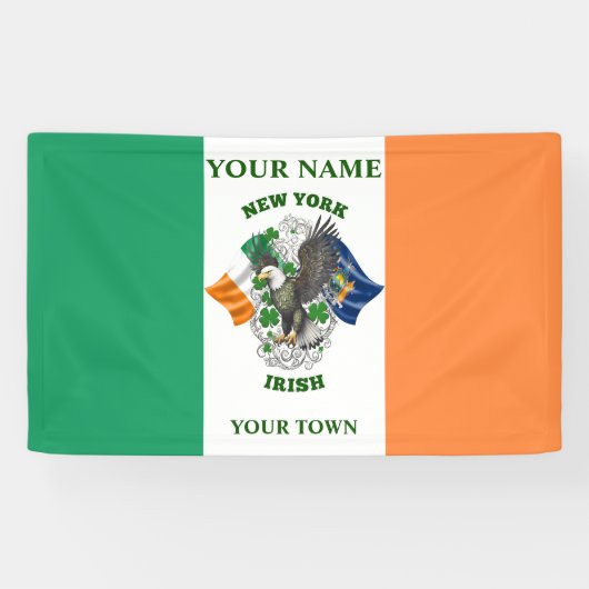 Ierse vlag - New York Irish Spandoek (Horizontaal)