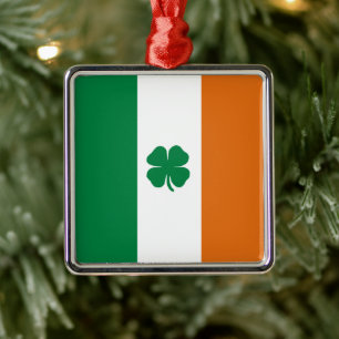 Ierse vlag Patriotic Ireland Flag St Patrick's day Metalen Ornament