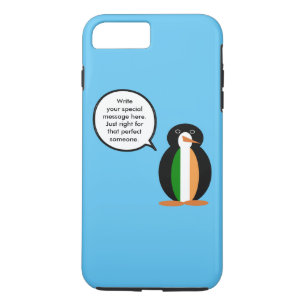 Ierse Vlag Pratende Mevrouw Pinguïn Gepersonalisee iPhone 8 Plus / 7 Plus Hoesje