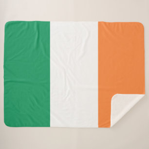 Ierse vlag (Republiek Ierland) (ROI) (Eire) Sherpa Deken