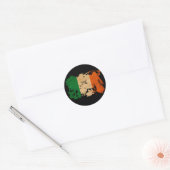 Ierse vlag ronde sticker (Envelop)