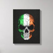 Ierse Vlag Schedel op Staal Mesh Graphic Canvas Afdruk (Voorkant)