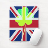Ierse vlag Shamrock Clover St. Patrick UK Muismat (Met muis)