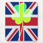 Ierse vlag Shamrock Clover St. Patrick UK Muismat (Voorkant)
