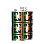 Ierse vlag Shamrock Pattern Heupfles (Rechts)