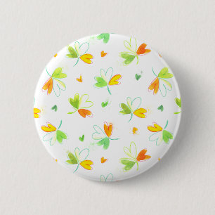 Ierse vlag Shamrock Pattern Ronde Button 5,7 Cm