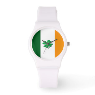 Ierse vlag shamrock polshorloges horloge