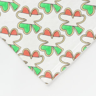 Ierse vlag Shamrock St. Patrick's Day Clovers Fleece Deken