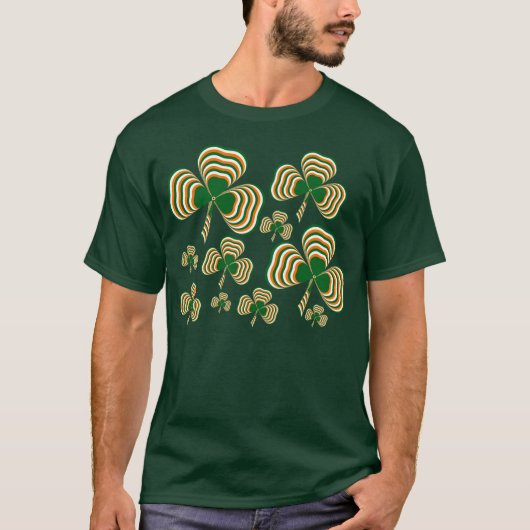 Ierse vlag shamrock t-shirt (Voorkant)