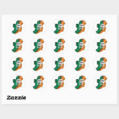IERSE VLAG. ST PATRICKS IRISH PIRATE FLAG STICKER (Vel)