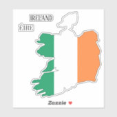Ierse vlag sticker (Vel)